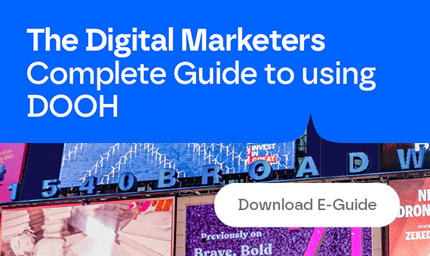 The Digital Marketer’s Complete Guide to Using DOOH — free guide cover