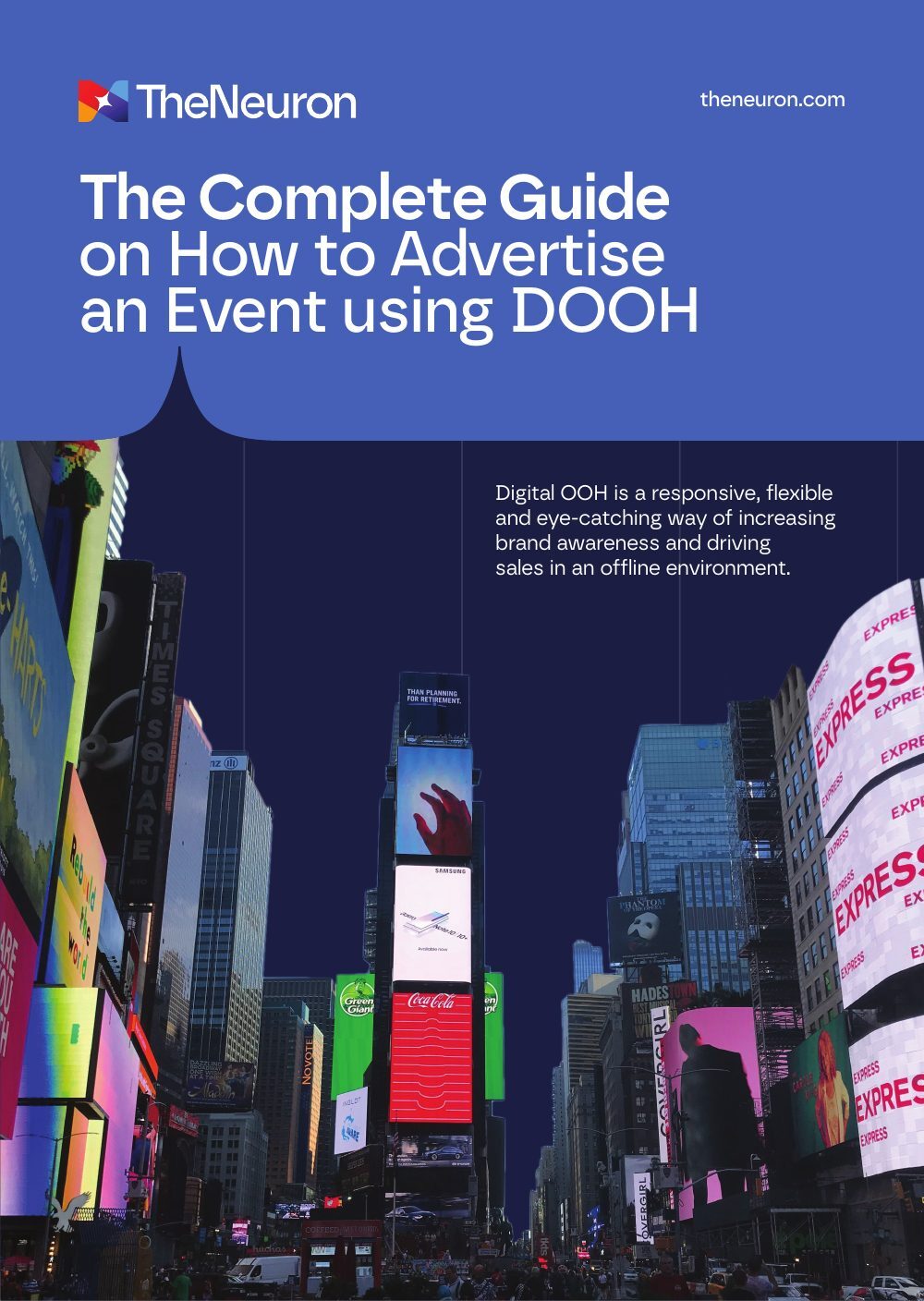 The Complete Guide to Advertising an Event with DOOH — free guide cover